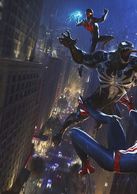 Spider-Man, Miles Morales, and Venom's City Fight / PLATINA