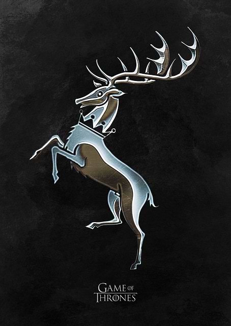 Baratheon Metallic Sigil / platina