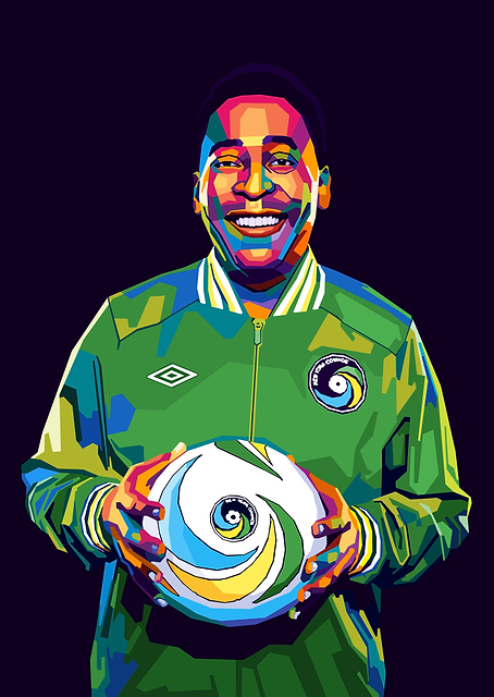 Pele Football Pop Art / PLATINA