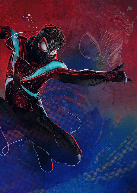 Web-Slinging Miles Morales in Action / PLATINA