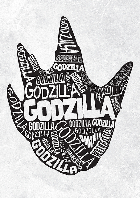 Godzilla B&W Handprint / PLATINA