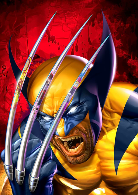 Wolverine Claws Reflected / platina