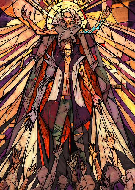 Twin Gods Stained Glass / PLATINA