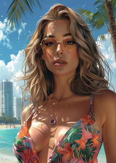 GTA Sexy Blonde Beach Girl / platina