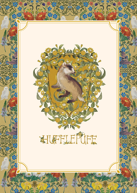 Hufflepuff Floral / PLATINA