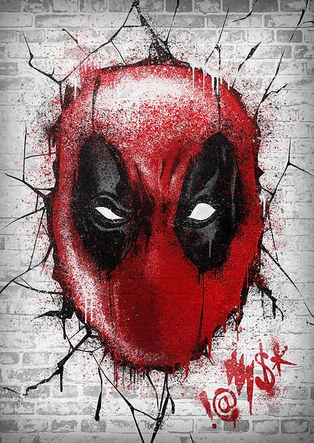 Deadpool Graffiti Wall / platina