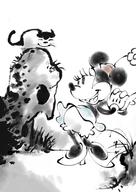 Minnie With Cat / PLATINA