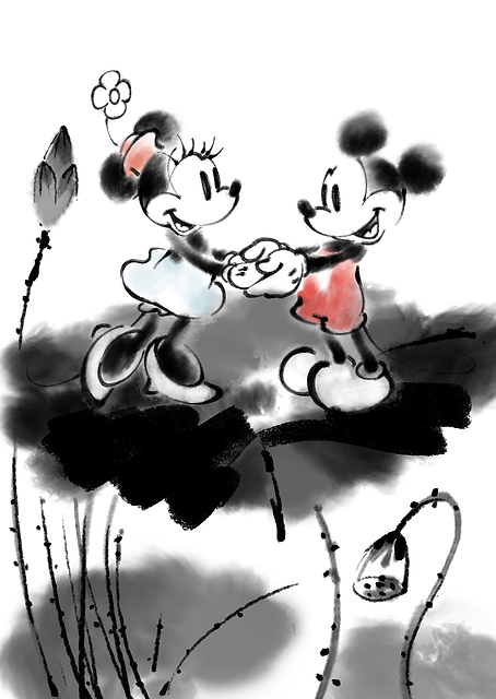 Mickey Minnie Pose / PLATINA