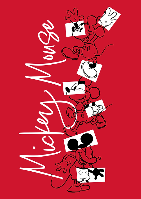 Mickey Poses Red / PLATINA