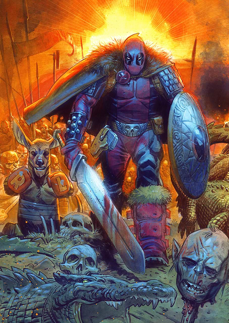 Deadpool Sword & Shield / platina