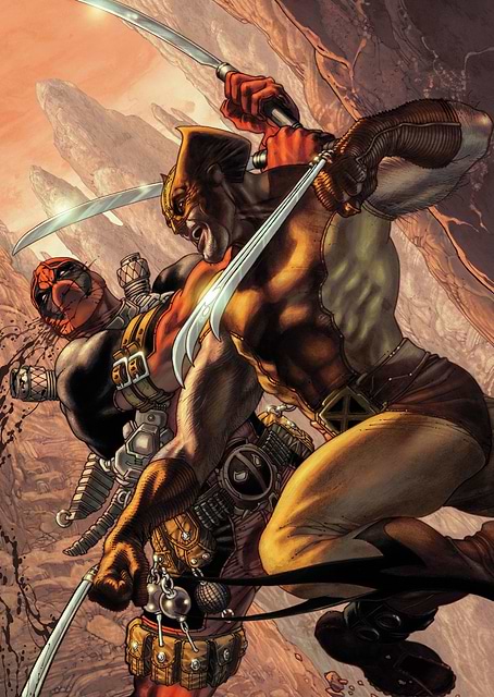 Deadpool Wolverine Fight / platina