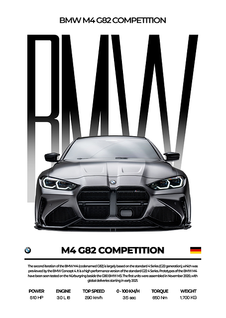 BMW M4 G82 Competition / PLATINA