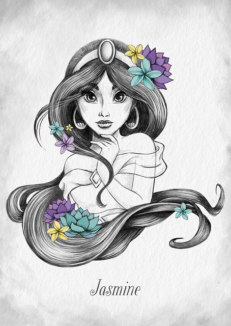 Jasmine Pencil Floral / PLATINA