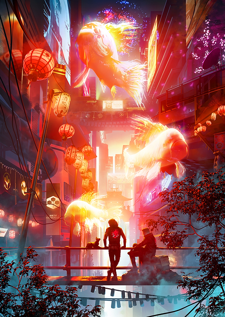 Festive at Night City / platina