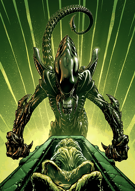 Xenomorph and Eggs / PLATINA