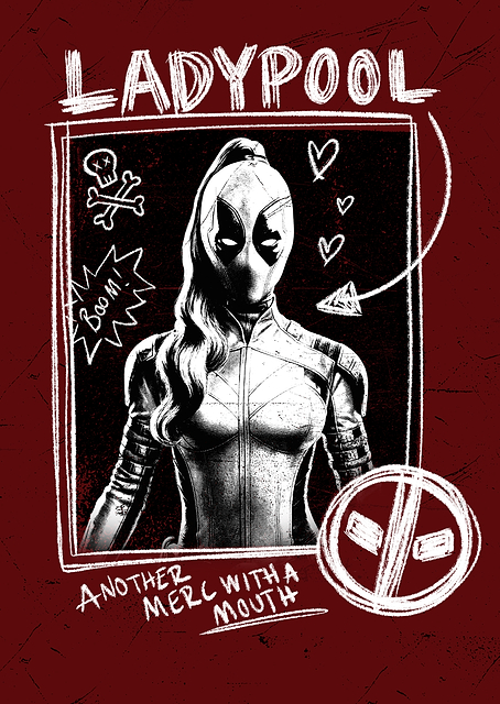 Ladypool Poster Scratch / platina