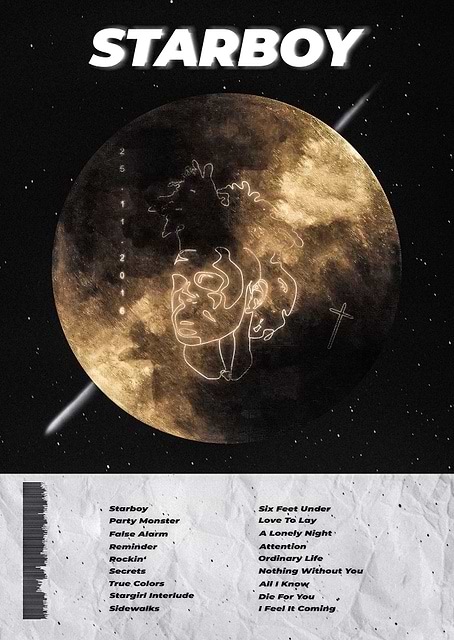 The Weeknd Poster Starboy / platina