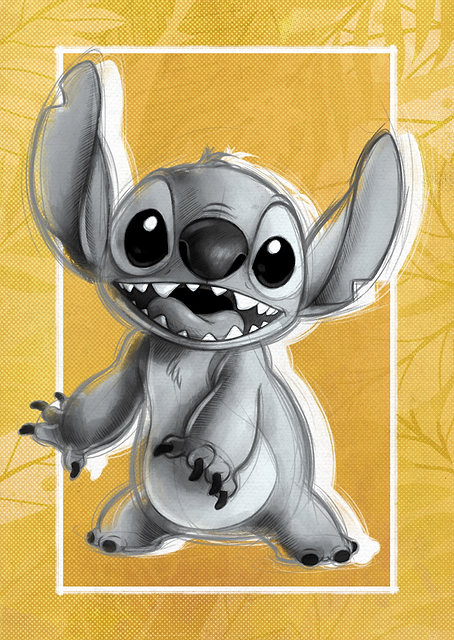 Stitch Classic Sketch / PLATINA