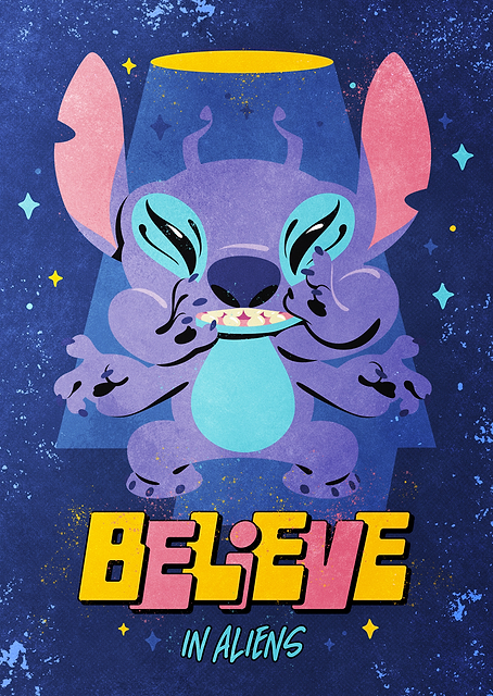 Stitch Aliens Believe / PLATINA