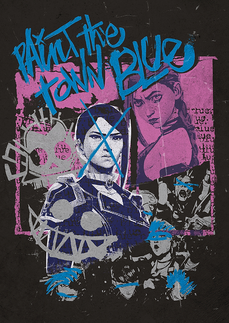 Paint Piltover Blue / platina