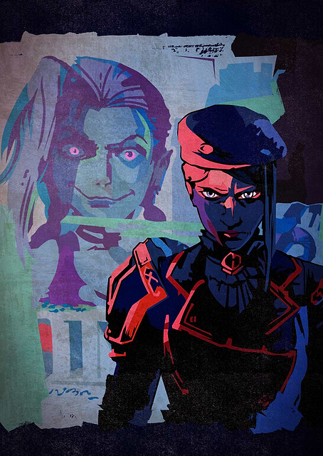 Jinx and Caitlyn Graffiti / platina