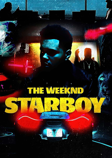 The Weeknd Starboy Poster / platina