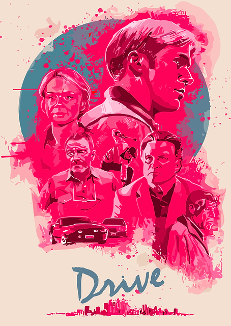 Drive Movie Poster / platina