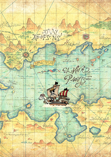 One Piece Pirate Map / PLATINA