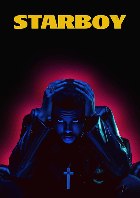 The Weeknd Starboy Poster / platina