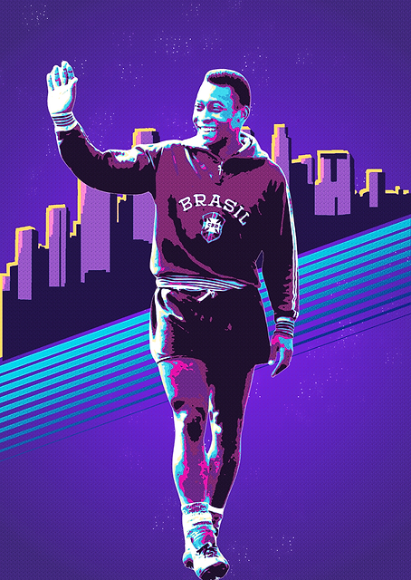 Pelé Retro Poster / PLATINA