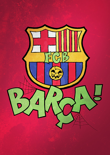 Halloween Barca crest / PLATINA