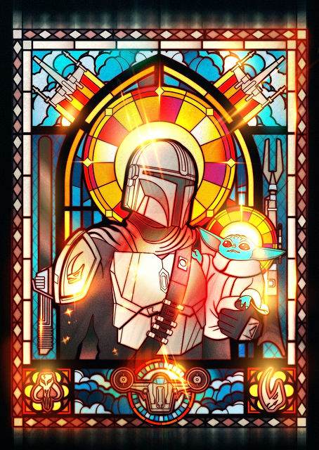 Mandalorian Stained Glass / PLATINA