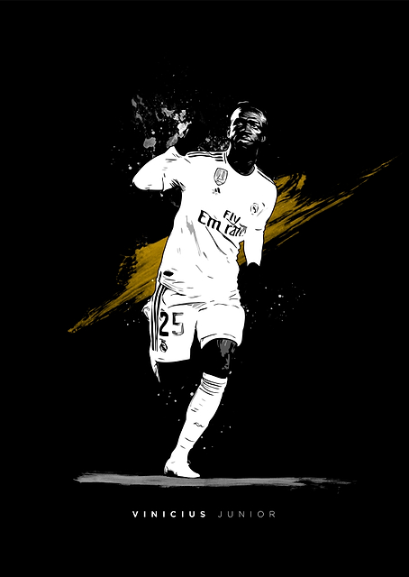 Vinicius Junior Football Art / PLATINA