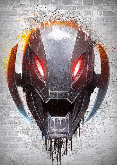 Ultron Graffiti Helmet / PLATINA