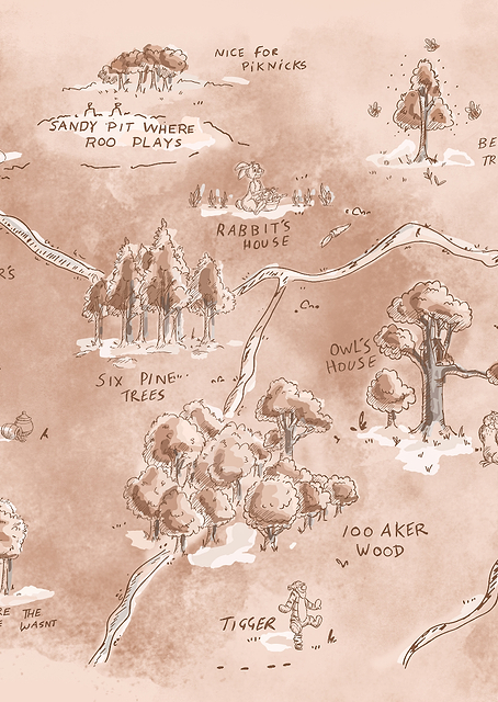 Hundred Acre Wood Sepia / PLATINA