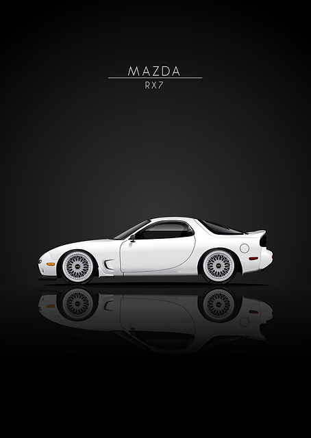 Mazda RX7 Side View / PLATINA