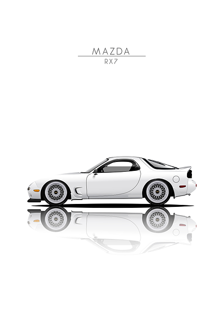 Mazda RX7 Side Profile / PLATINA