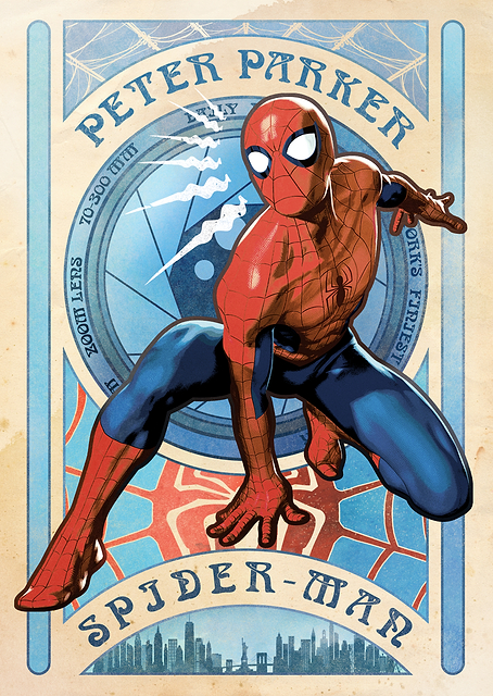 Spider-Man Art Nouveau / platina