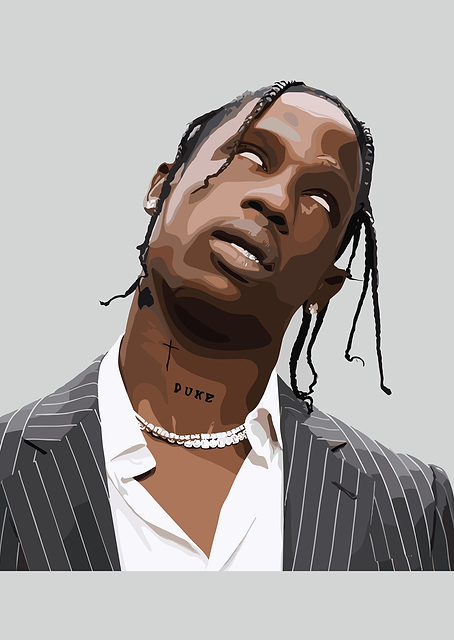 Travis Scott Portrait / platina