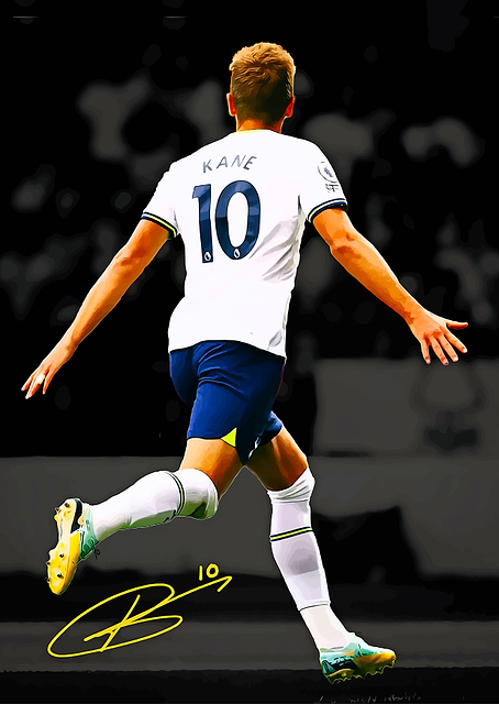 Harry Kane National Soccer Art / PLATINA