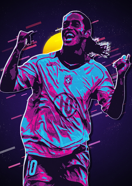 Ronaldinho Retro Art / PLATINA