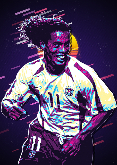 Ronaldinho Retro Art / PLATINA