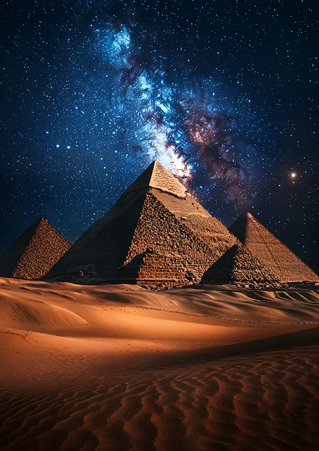Egyptian Pyramid Night / PLATINA