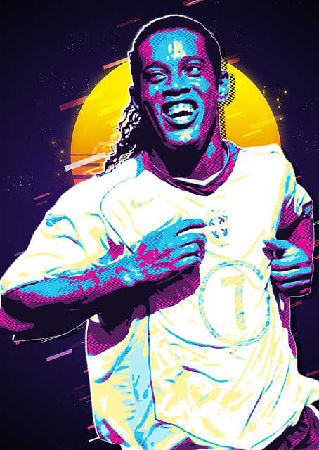 Ronaldinho Retro Art / PLATINA