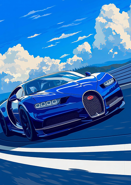 Blue Bugatti Chiron / PLATINA