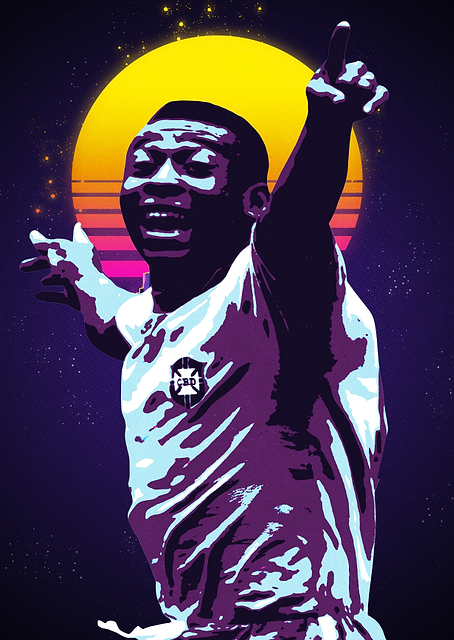 pele Retro Soccer Player / PLATINA