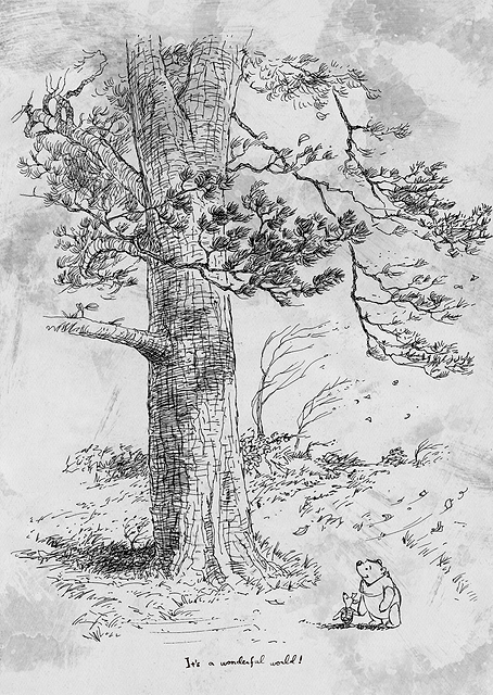 Pooh Sketch Tree / PLATINA