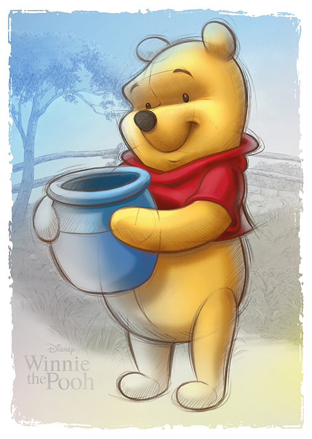 Winnie the Pooh Sketch / PLATINA