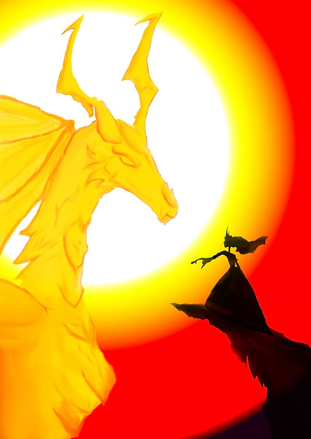 Dragon and Witch / platina