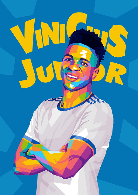 Vinicius Junior Pop Art Portrait / PLATINA